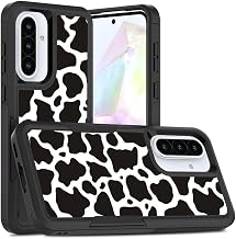 Phone Case for Samsung Galaxy A36 5G Cow Print Samsung A56 Case 2 in 1 Dual Layer Shock Slim Protective Covers for Samsung A36 Phone Cases