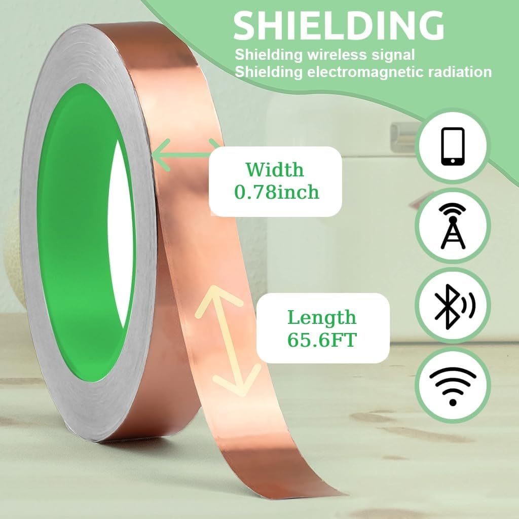 HASTHIP Copper Foil Tape 2CMx20M, Conductive Shielding Roll
