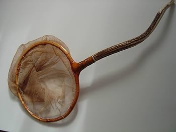 Amazon | 渓流用タモ 天然榧紀州鹿角のホゾ接ぎ 柿渋手漉き網