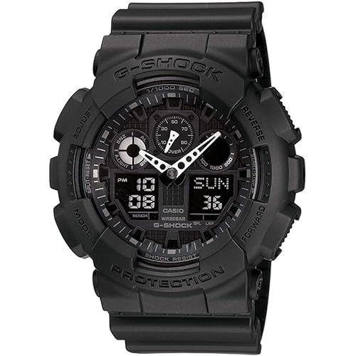 Casio G-Shock Men's Watch in Resin with Anti Slip Over Sized Buttons - Water Resistant & Anti Magnetic