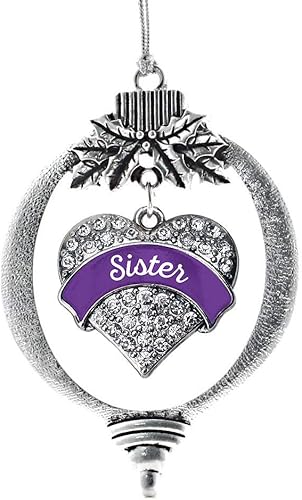 Miniatura 144 de Inspired Silver Adornos festivos de dije de corazón pave de plata con circonitas cúbicas