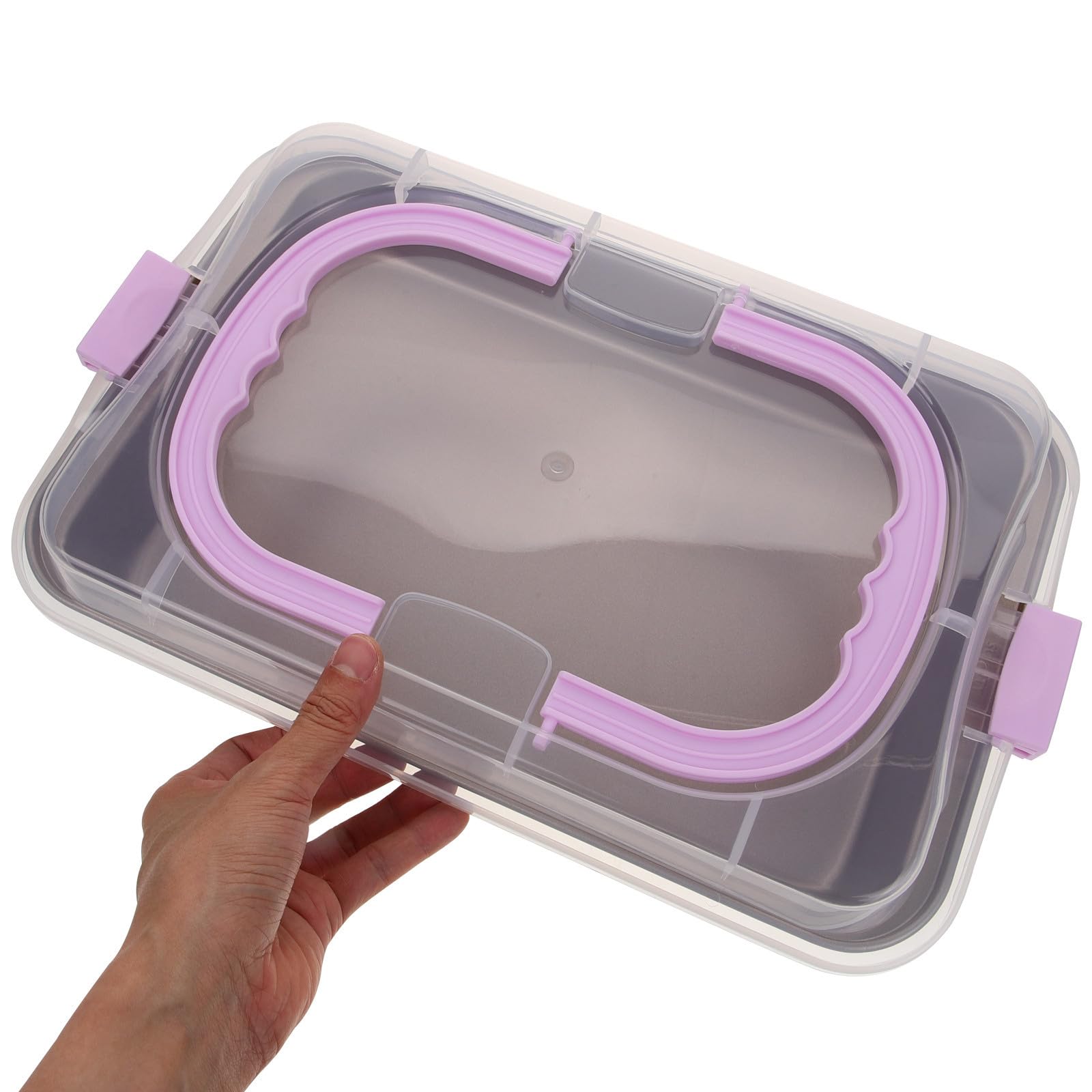 TOYANDONA Molde para Pastel, Molde Rectangular para Hornear Pasteles, Rectangular, Acero al Carbono y Pp, Antiadherente, Resistente al Desgaste, Bordes Lisos, para Panes y Pasteles, Horno