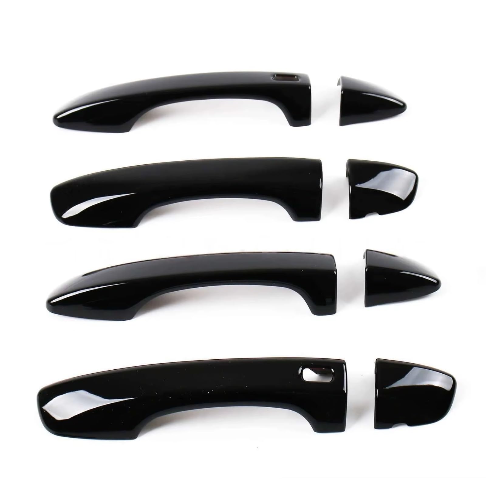 Qdzvalumv Black Car Door Handles Cover Shell Compatible With Vw For Tiguan L For 2015-2022 Car Door Handle Sticker Decoration Outer Modification Set(Black)