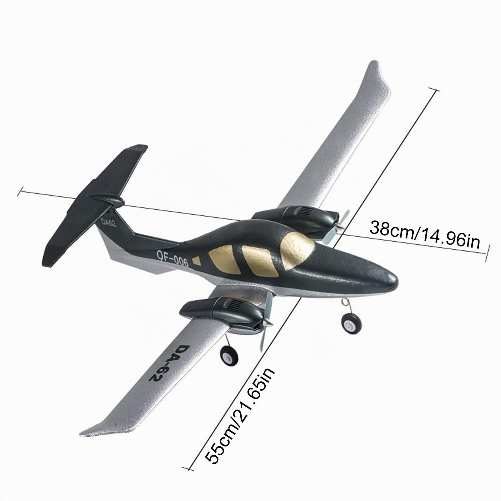 Aereo Leggero in EPP, Aereo Telecomandato per Principianti, Aliante RC Ad Ala Fissa a 2 in Schiuma EPP con di Stabilizzazione Giroscopica a 3 Assi, Divertimento di Volo