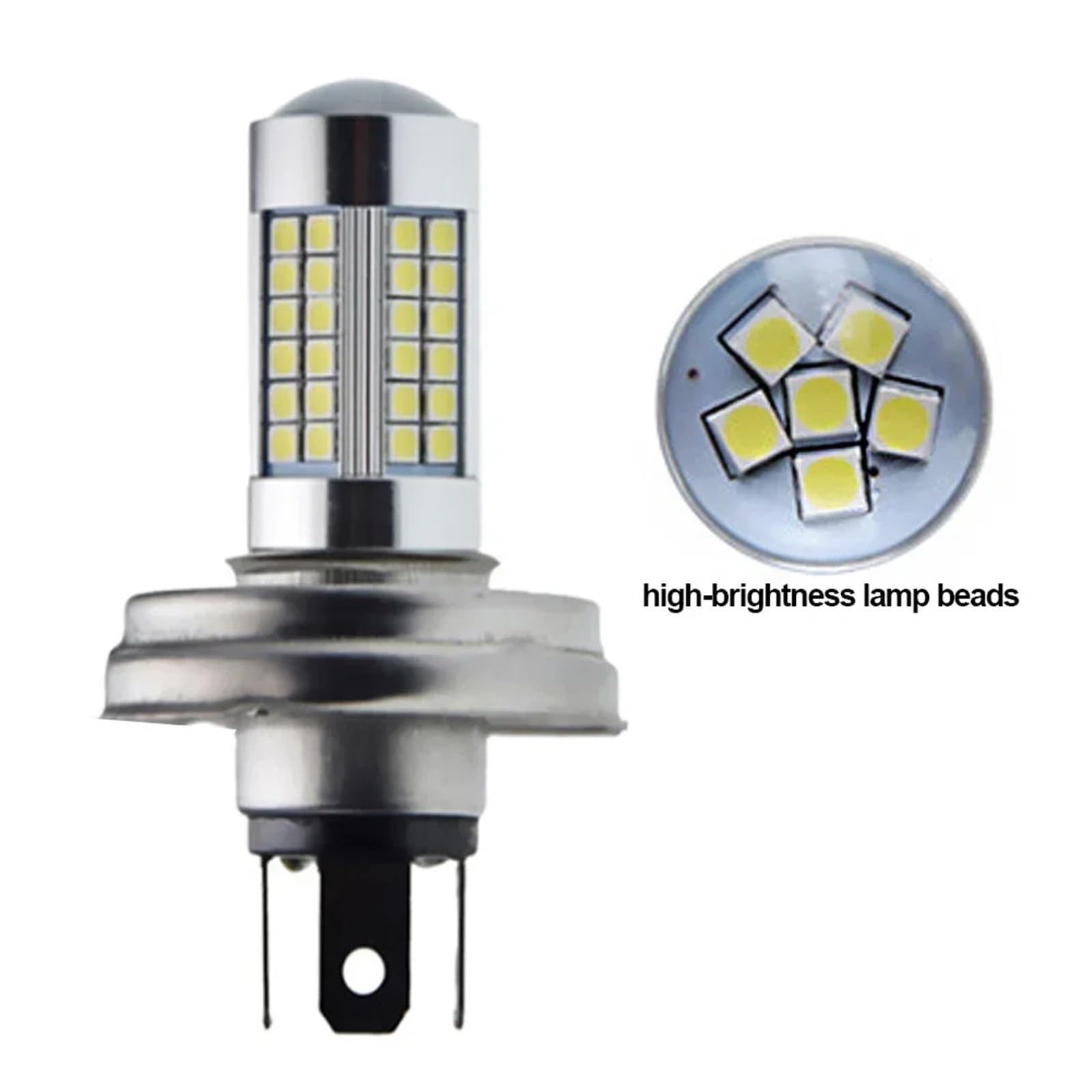 Phare Avant Phare Moto Phare LED pour Voiture, Tracteur, Scooter, Moto, DC 6V 10-30V 12V 24V, P45T R2 3030SMD, Ampoule 1000LM 6000K