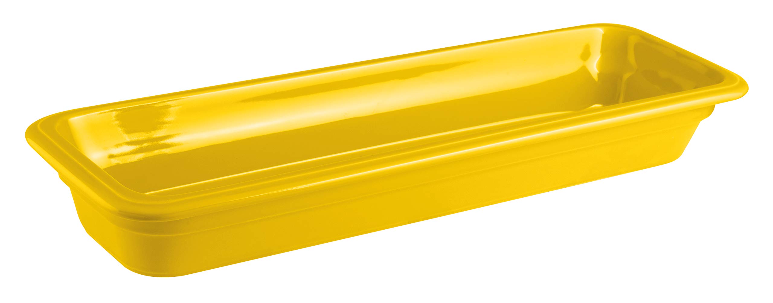 World Cuisine Induction Porcelain Hotel Pan by PADERNO – Medium, 4.25 quarts, Porcelain, Yellow, Model 44314Y06