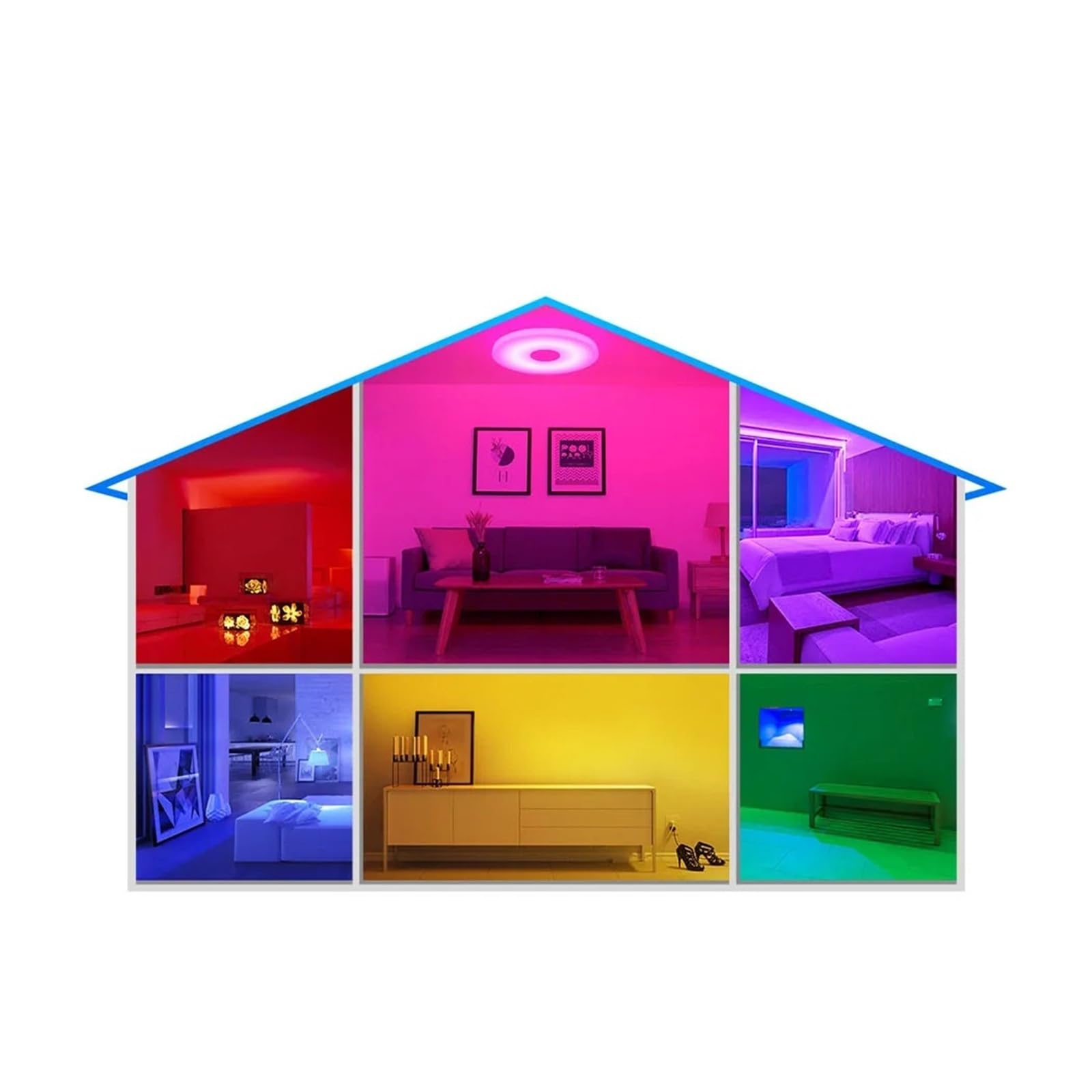 Ozscbuioy Striscia LED USB Wifi RGB 5050 Luce LED DC5V Retroilluminazione TV compatibile(Zigbee verison,5M Kit)