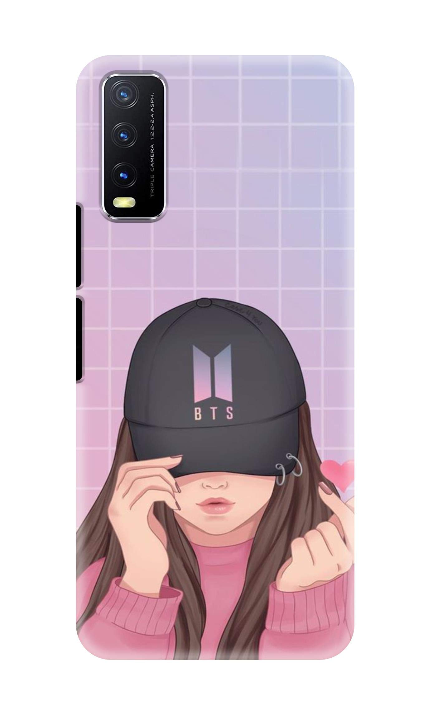 Vivo Y20 Bts Cute Phone Cases NDCOM For VIVO Y20 Back Cover Heart