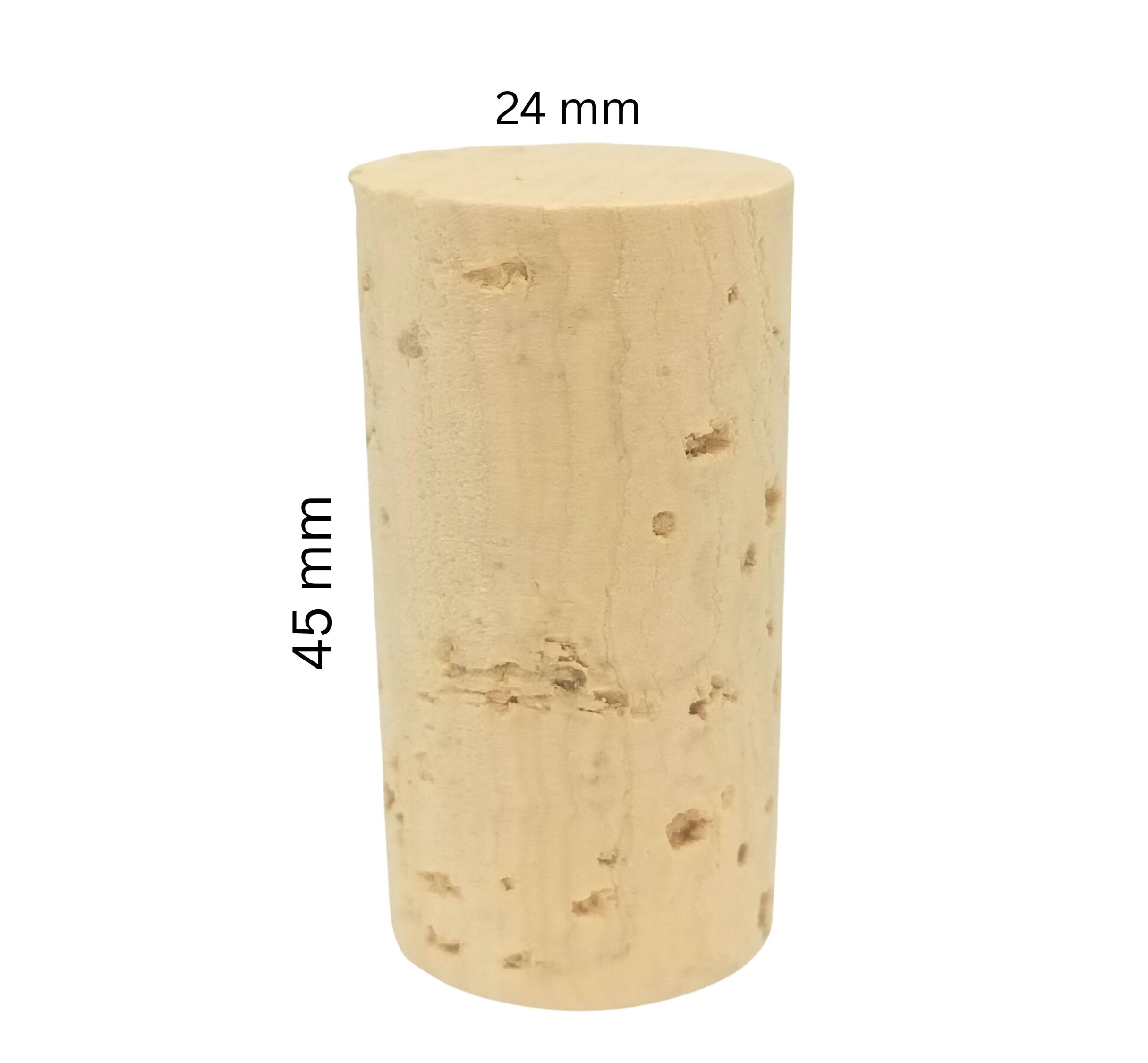 500 Neue Korken 45 x 24 mm - Bastelkorken hell - Korkdeko Weinkorken zum Basteln