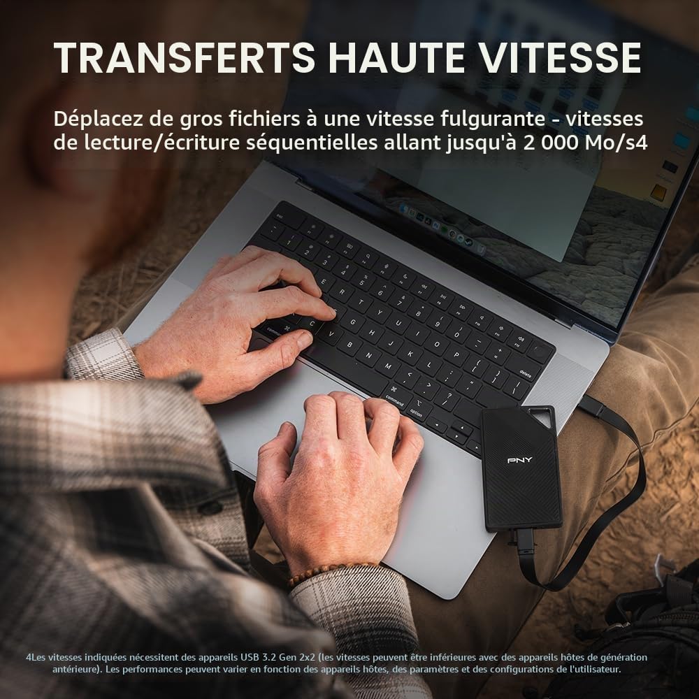 PNY RP60 2To USB-C SSD Portable