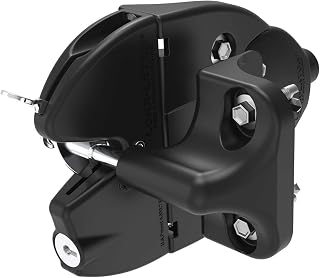 D&D Technologies LLABRND Round Post LokkLatch with External Access Kit, Locking Gate Gravity Latch, Key Lockable on Both Sides of Gate, for Chain Link Fences, Black