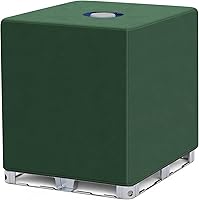 Vista 5 de IBC - Funda para barril de lluvia de 1000 litros, tanque de agua al aire libre de 275 galones, sombrilla para jardín, cubierta protectora a prueba