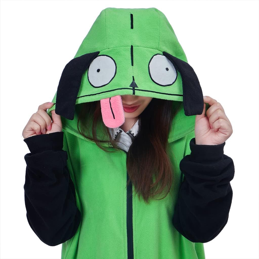Unisex Adult Green Cute Onesie Pajamas Sleepwear Halloween Christmas Costume - Image 6