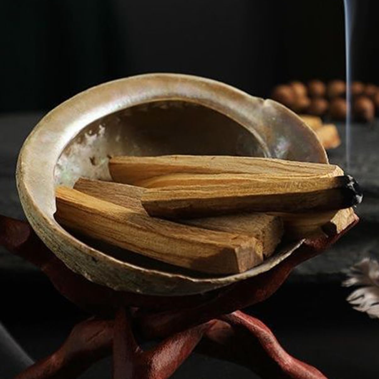 Alipis 20 Stück Holzstäbchen Räucherstäbchen Natürliche Räucherstäbchen Duftstäbchen Sandelholzbrenner Palo Santo Aus Holz