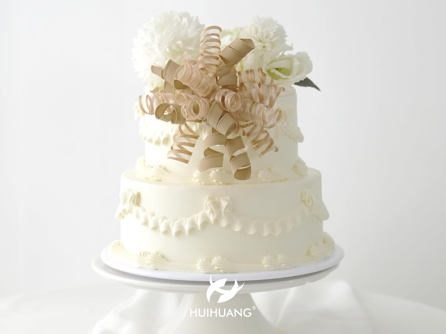 HUIHUANG Curly Bows for Gift Wrapping Champagne Gift Bow 5 inch x 8 Counts Self-Adhesive Ribbon Bows for Presents, Paper Bag, Party Favors, Wrapping Accessories, Holiday Wedding Decoration - Image 9