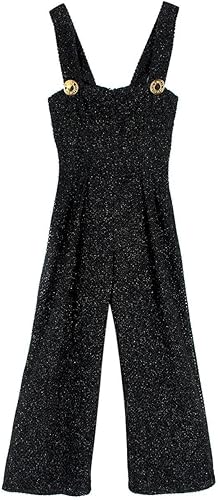 Emilia Wickstead Mono Abierto de Punto Metálico Negro Aden de segunda mano