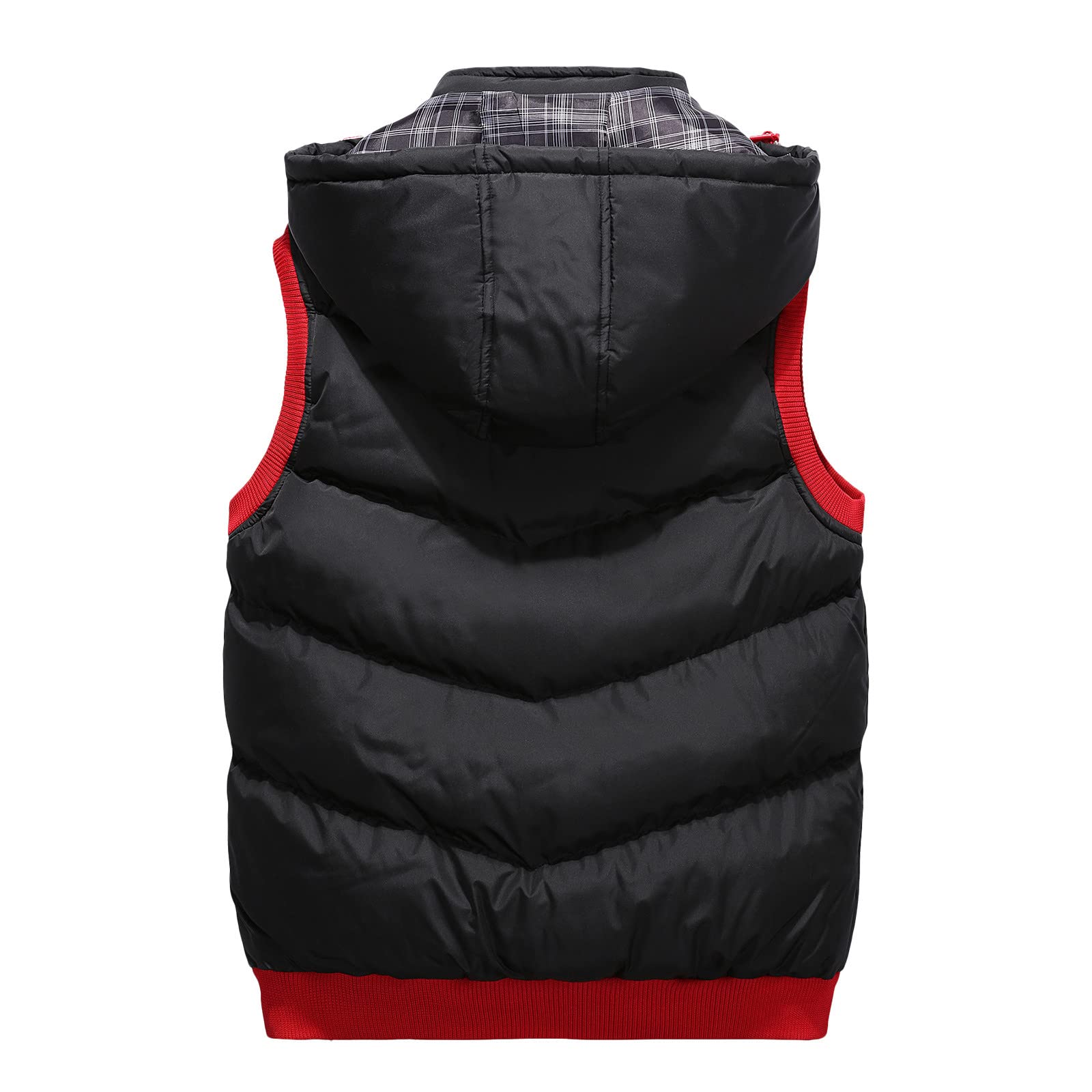 Chaleco acolchado con capucha desmontable para hombre, chaleco acolchado con cremallera, chaleco acolchado, resistente al viento, chaqueta sin mangas, calentador de cuerpo ligero para golf, correr