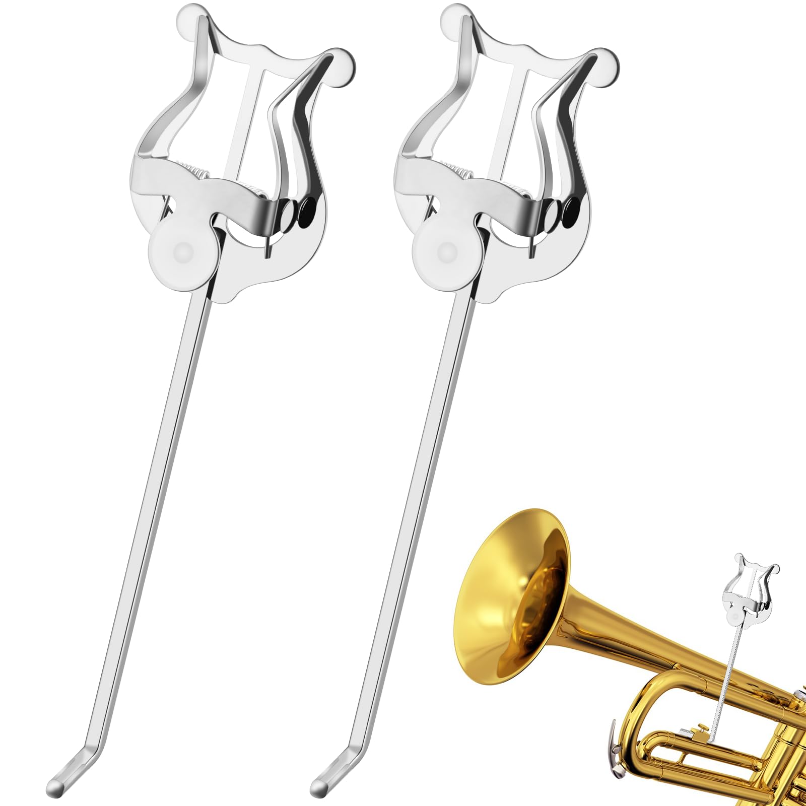 Amazon.com: Trumpet Lyre,2 Pack Silver Mellophone Lyre for