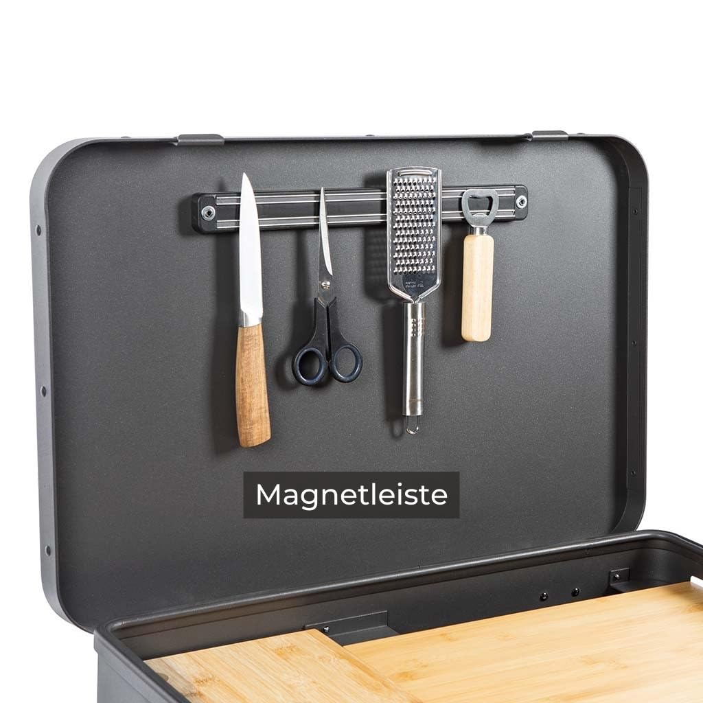 LAYZEE Box JUNIOR, mobile da cucina per veicoli/campeggi/balconi/terrazze/Eurobox dimensioni 60 x 40 x 27 cm (lunghezza x larghezza x altezza), kitchenbox/cucina da campeggio 10 kg in alluminio