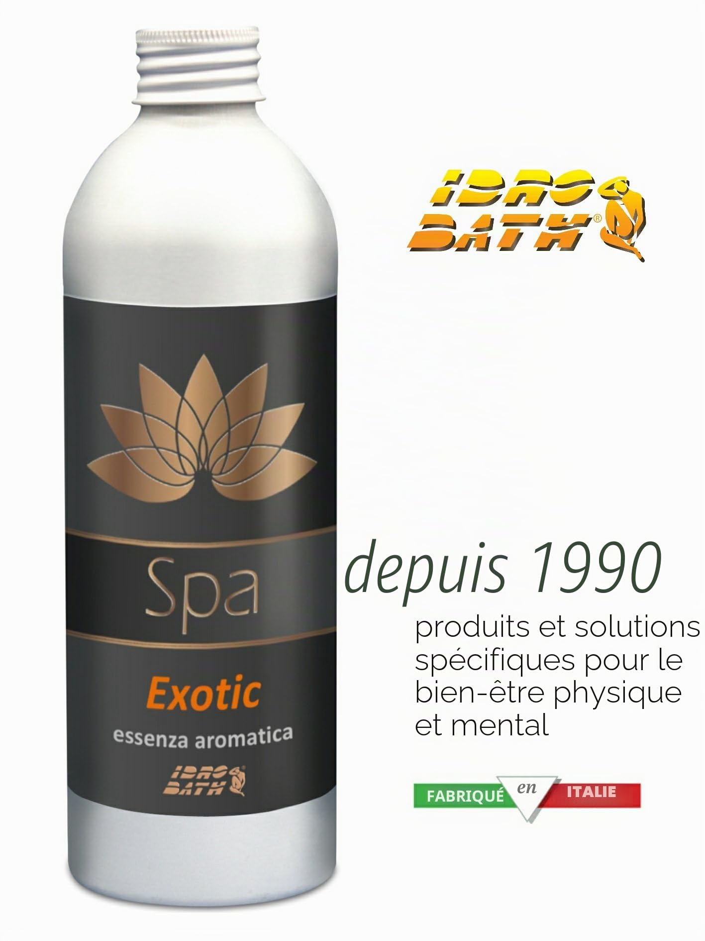 Idro Bath Set Aromatique Concentré Spa 5 pièces X 250 ML + gobelet doseur, Assortiment de senteurs Spa et hydromassage