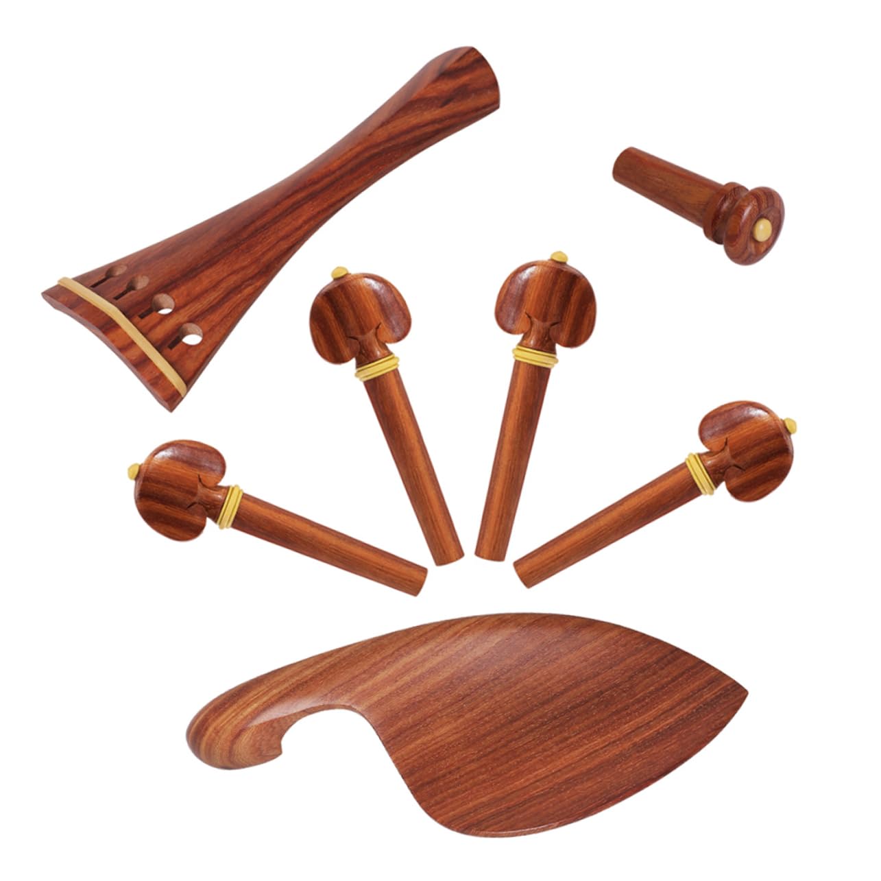 ibasenice 2ensembles Kit Rechange De Jujubier Pour Violon Mentonnière Tendeur Chevilles Et Embout De Queue Accessoires Pour De Violon