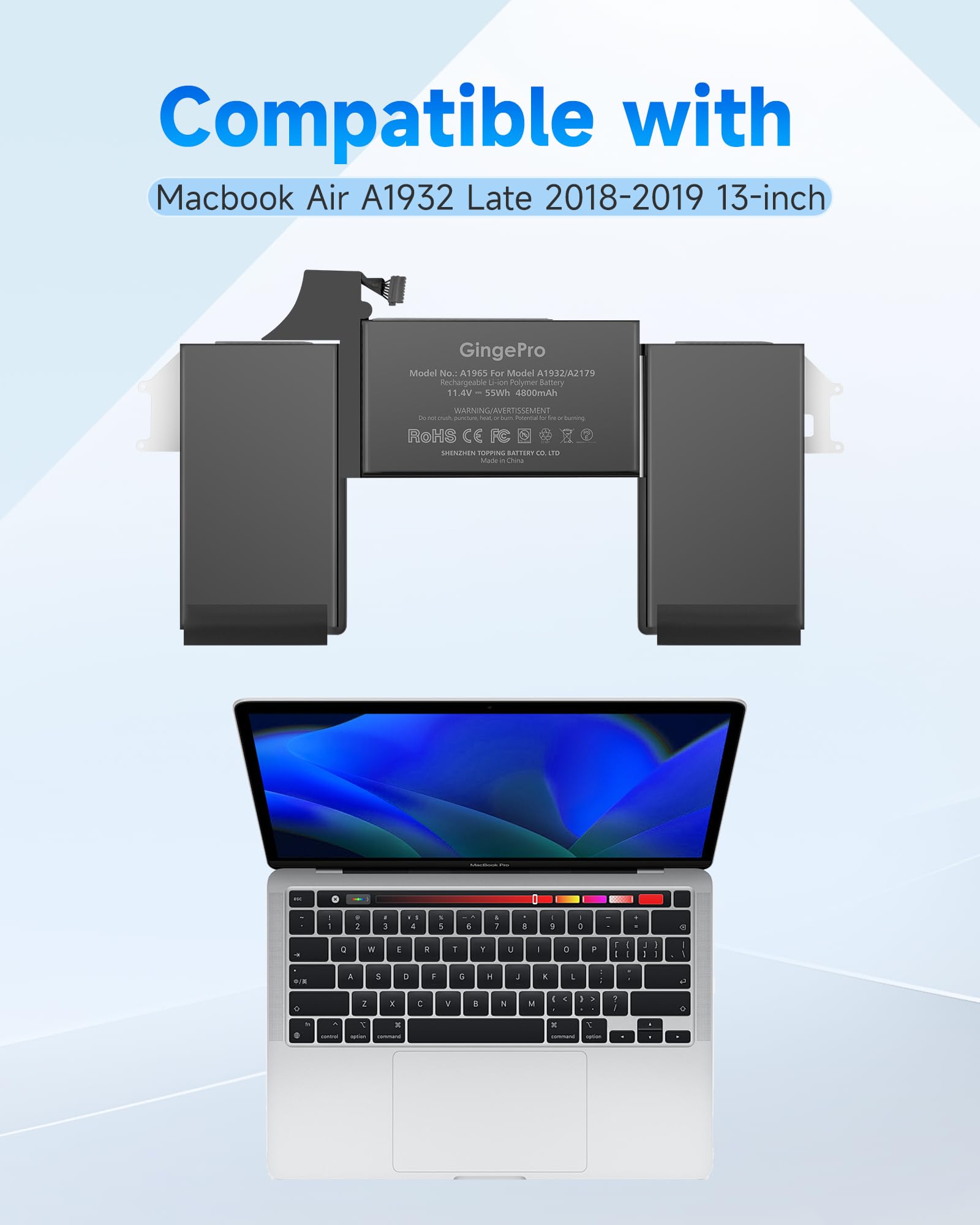 Amazon.co.jp: GingePro 交換バッテリー MacBook Air 13インチ A1932