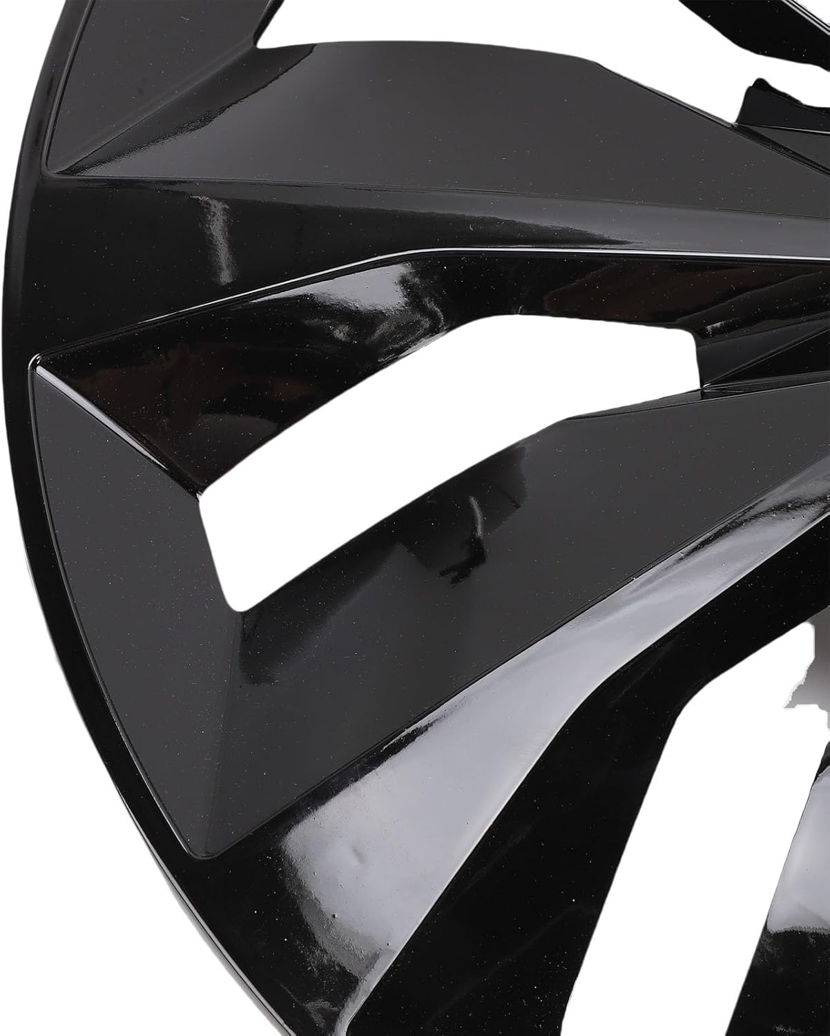 Keenso Hubcaps, 4PCS 16 Inch Wheel Hub Caps Replacement Wheel Rim Covers Universal Fit for R16 Tires with ABS Material Snap Fit Installation (Black)