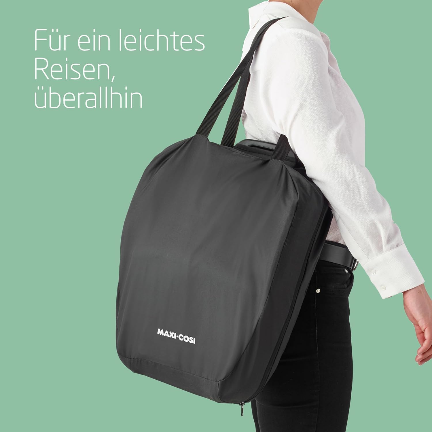 Maxi-Cosi Nomad Plus, Klappbarer Kindersitz, 15 Monate - 4 Jahre, 76 - 105 cm, Tragbarer Reiseautositz, Superkompakt & Leicht, Seitenaufprallschutz, Passt in Jedes Auto, Reisetasche, Authentic Black - 3