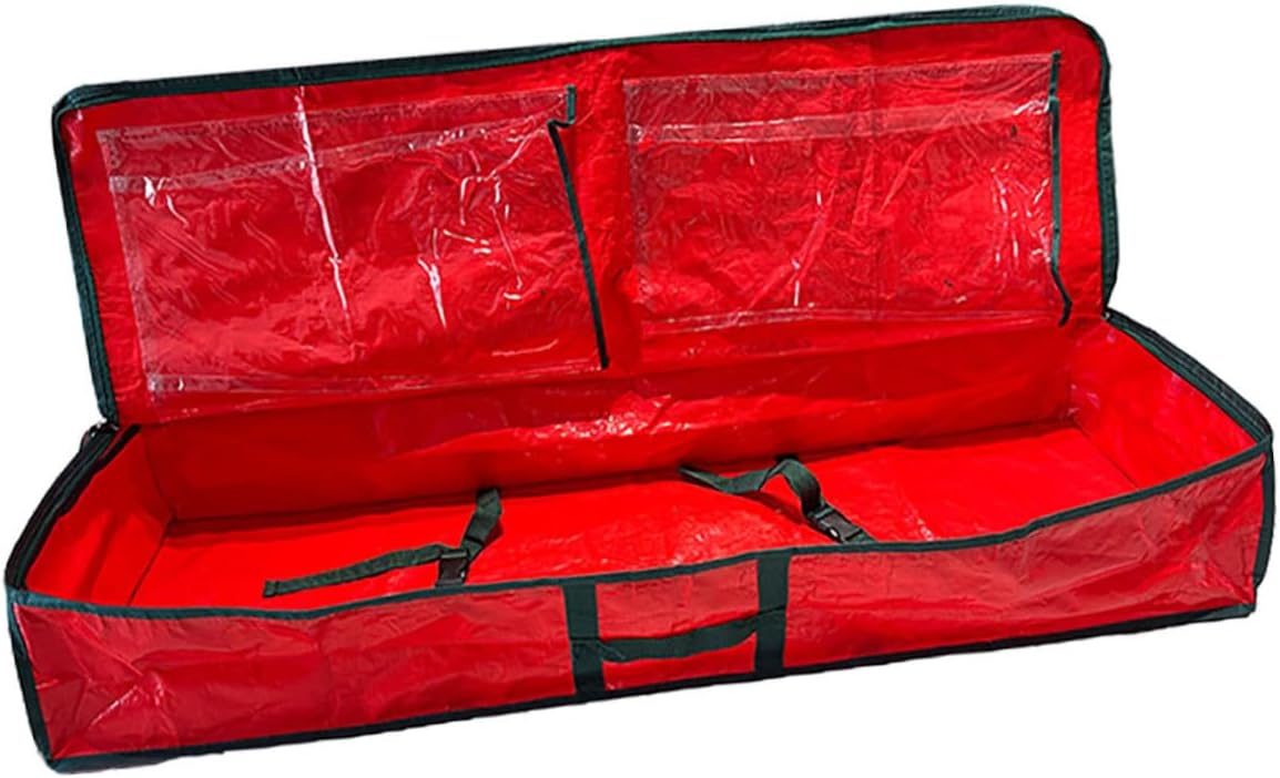 Beavorty Large Christmas Tree Organizer Bag with Handles, Waterproof Zippered Holiday Storage Pouch 120x36x13cm for Home Xmas Tree Storage