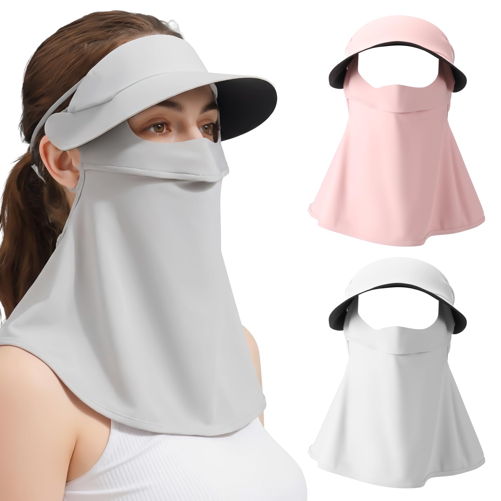 Photo 1 of Funnysoft 2-Pack UV Face Masks with Neck Coverage