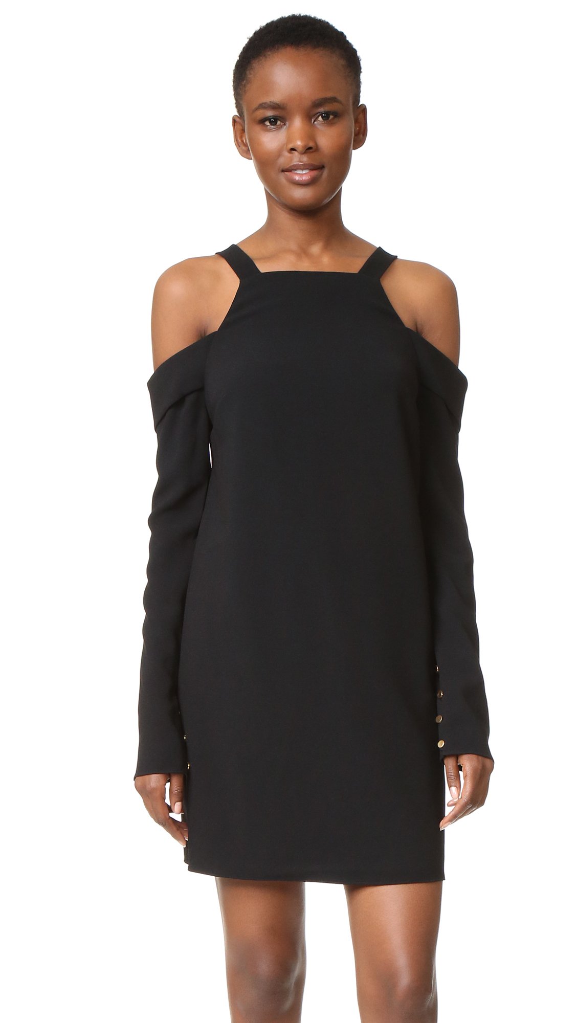 TibiWomen's Cold Shoulder Dress, Black, 2