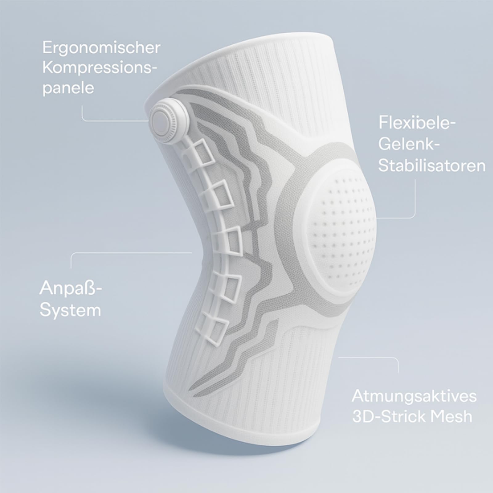 Reiteag Orthotel Kniebandage, Knieorthese Mit Patellaschutz, Stabilisierungsgurt und Vier-Wege-Kompression Bietet Optimale Unterstützung und Komfort