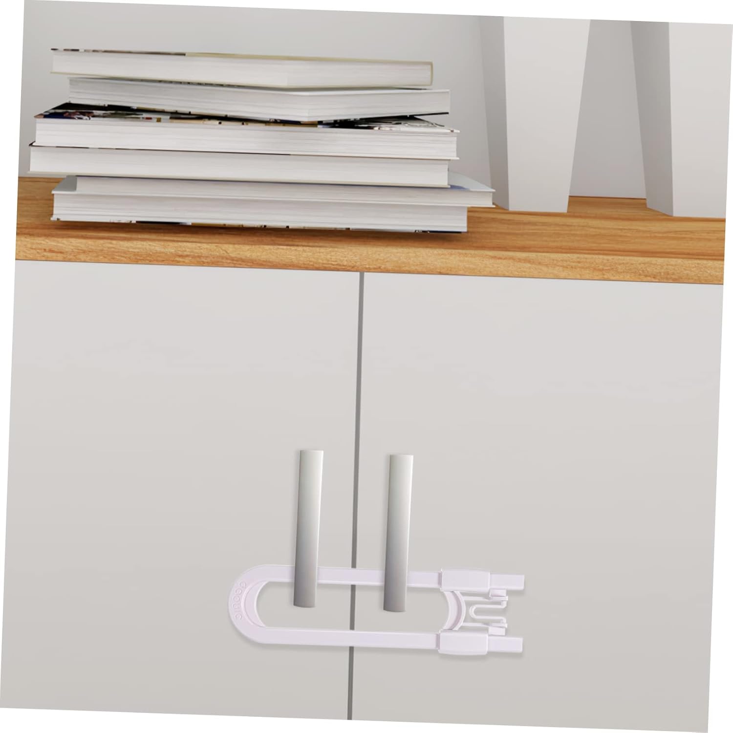 HEMOTON 15pcs Abs Material U-shaped Baby Cabinet Locks Childproof Safety Latches for Cabinets Drawers