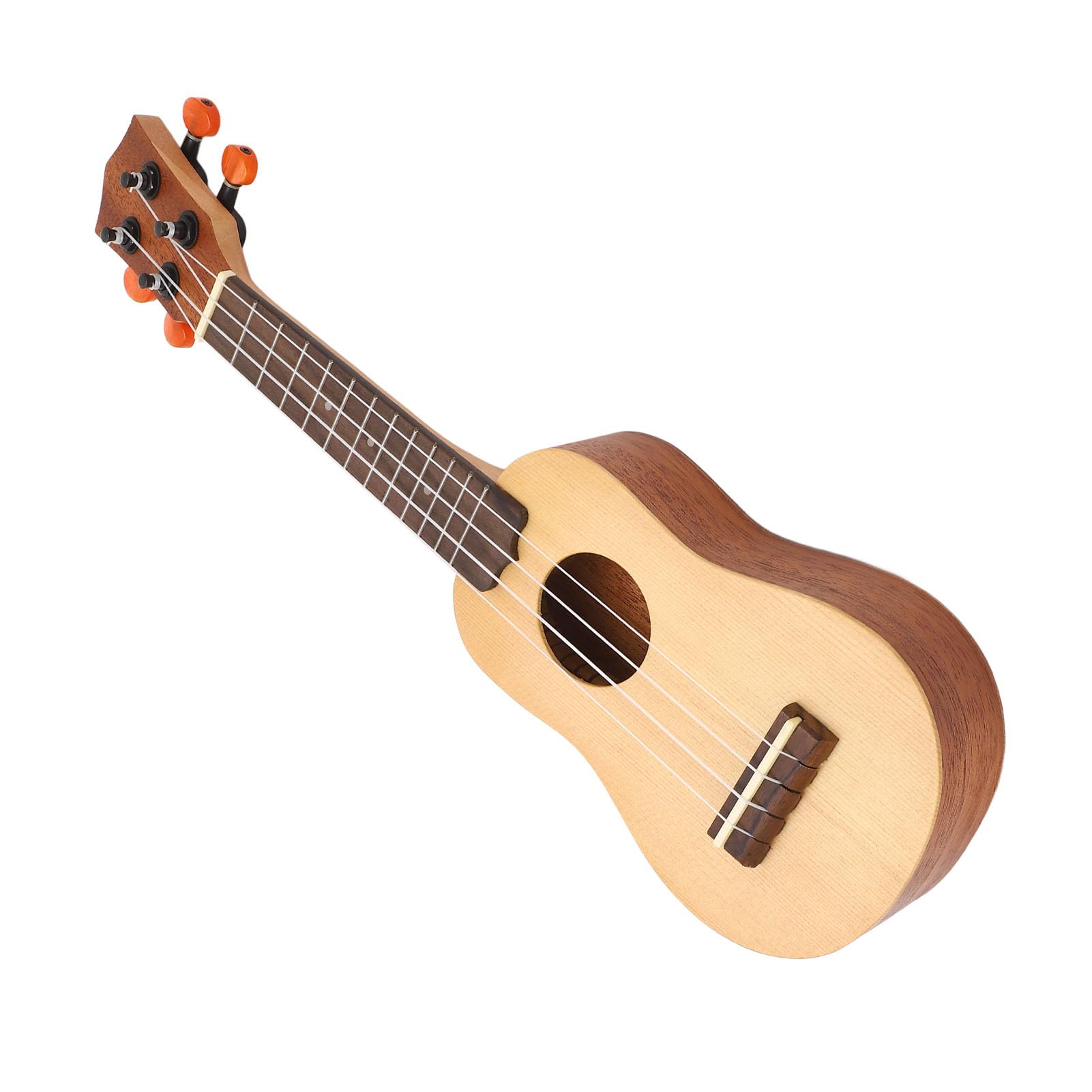 Abete Solido da 16 Pollici in Legno Solido Ukulele Mini Strumento a Corda per i Professionisti dei Principianti Viaggiano Compatto Compatto Leggero