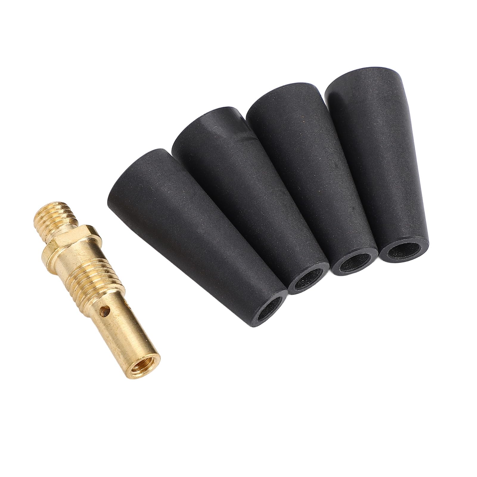 Flux Core Gasless Nozzle Kit, Abrasion Heat 5PCS Set Gasless Nozzle for Auto Repair