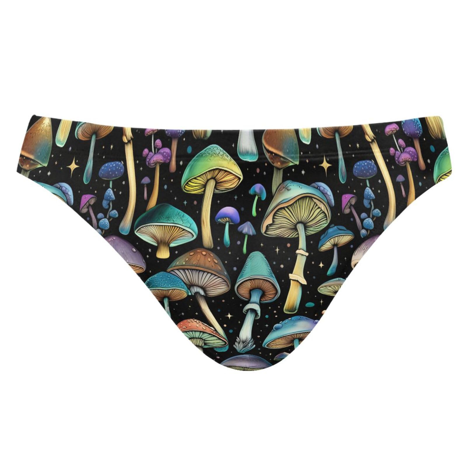 UMIRIKO Mens Mushrooms Swim Briefs Bikini Swimwear Bathing Suit XL 202c1624