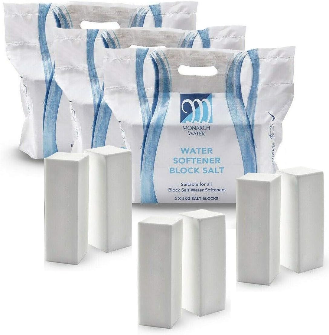 Monarch Ultimate Water Softener Block Salt 8kg Bag 6X 4kg Salt Blocks Food Grade Amazon.co.uk