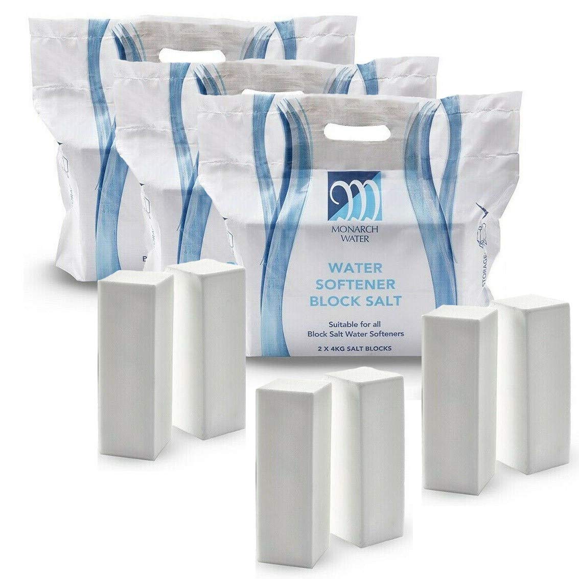 Monarch Water Monarch Ultimate Water Softener Block Salt 8Kg Bag 6X 4Kg Salt Blocks Food Grade
