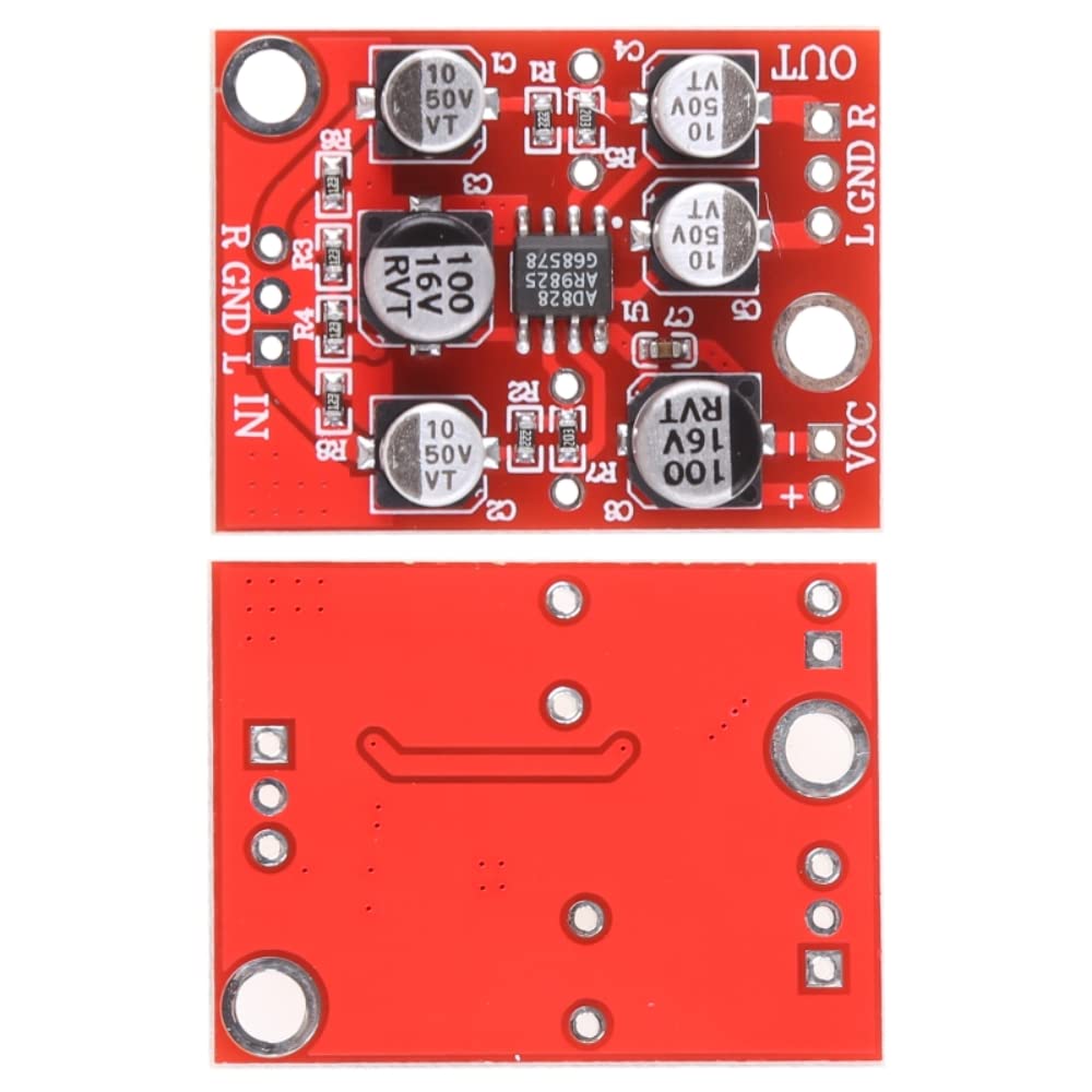 DC 5V-15V 6V 12V AD828 OP Amp Scheda Preamplificatore Audio Stereo Modulo Preamplificatore