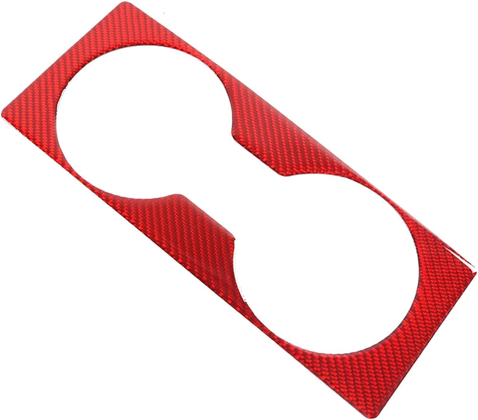 Car Interior Decoration For Hummer H2 2003-2007 / Soft Carbon Fiber Car Central Control Water Cup Holder Panel Decorative Sticker Interior Accessories Car styling interior(Red)