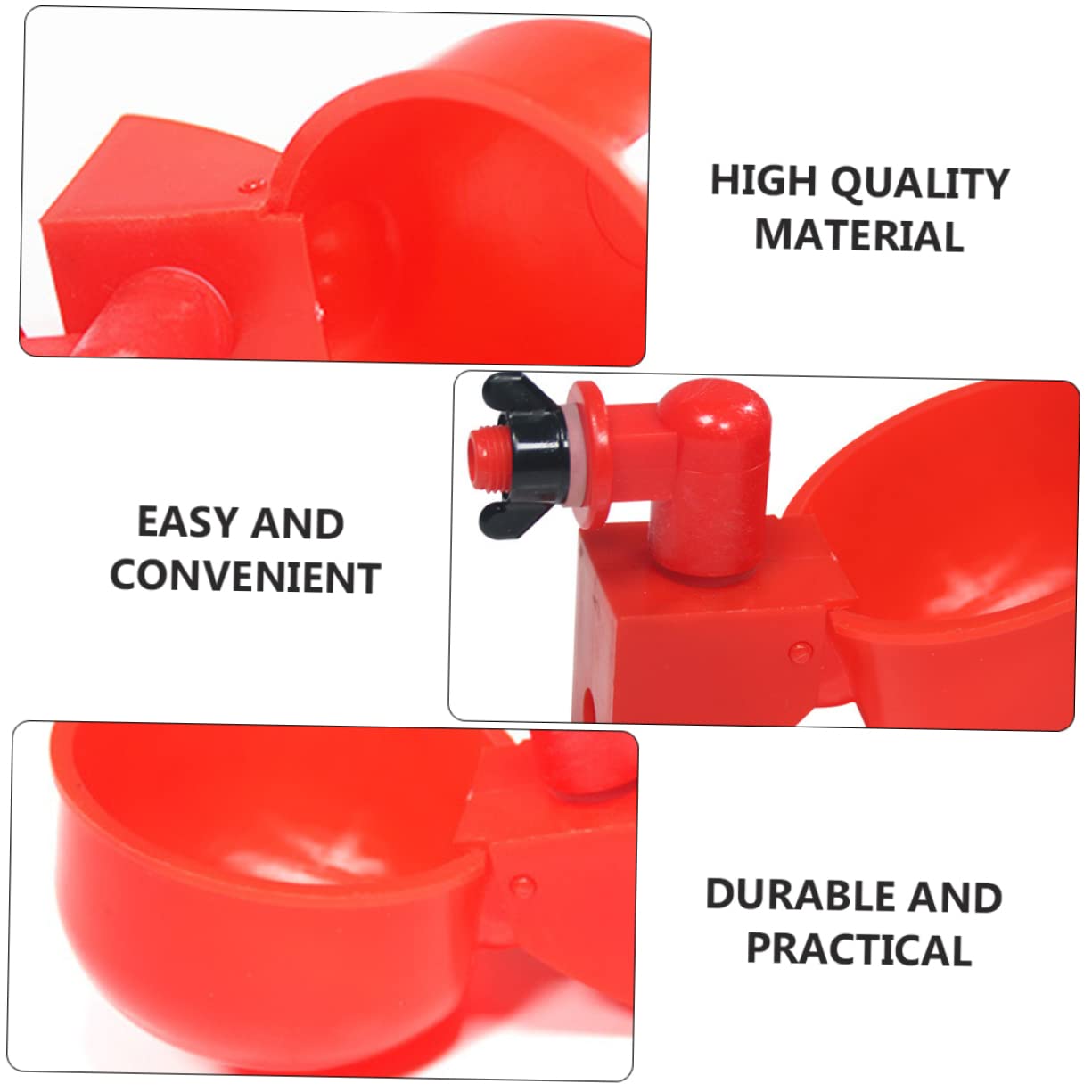 Distributore D'acqua Per Polli Da 1,5 Litri QWORK - In Plastica PP Resistente, Con Tappo A Vite, Base Rimovibile E Maniglia Per Appendere, Ideale Per Pollame E Quaglie