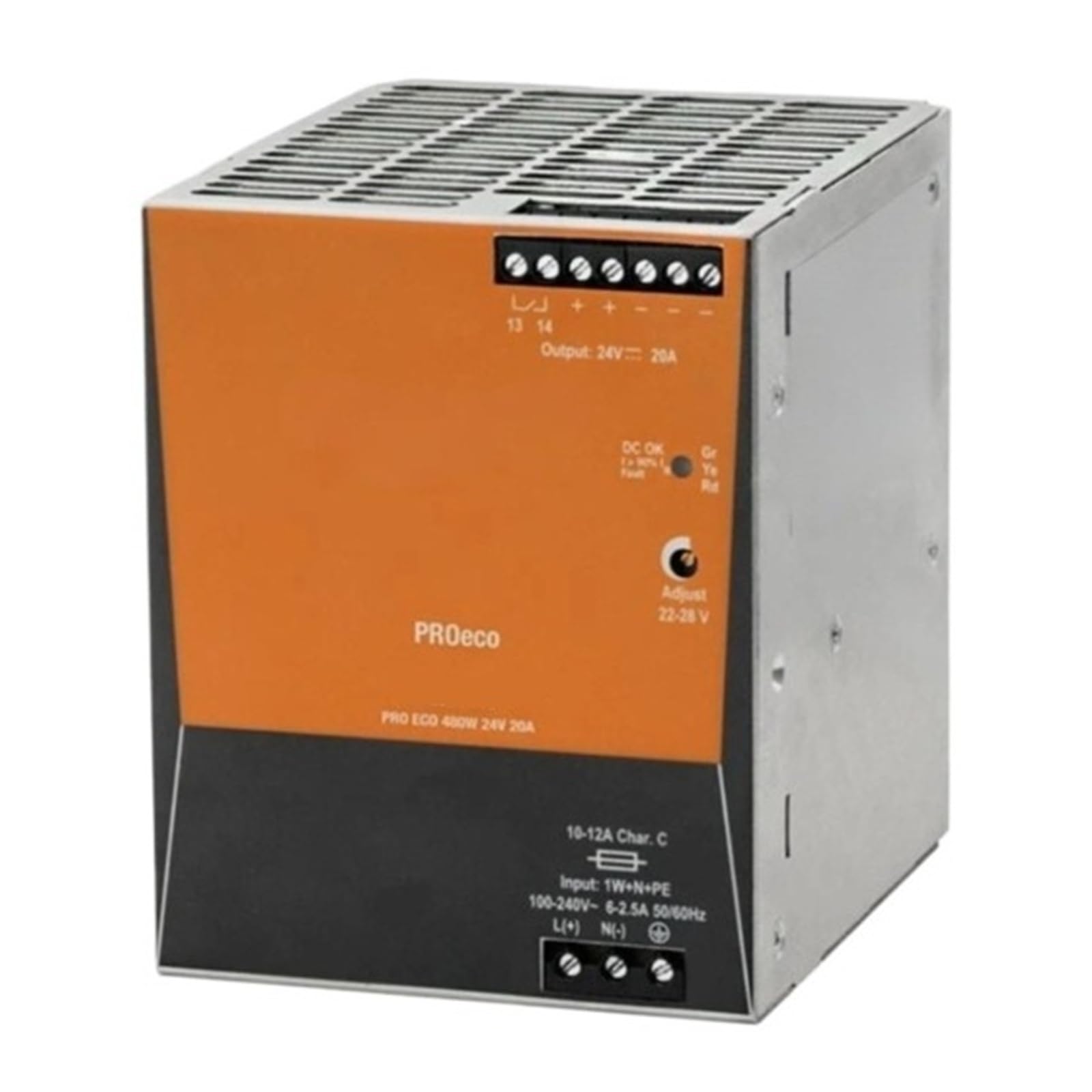 Alimentation à découpage Pro ECO 480W 24V 20A Rail DIN machine