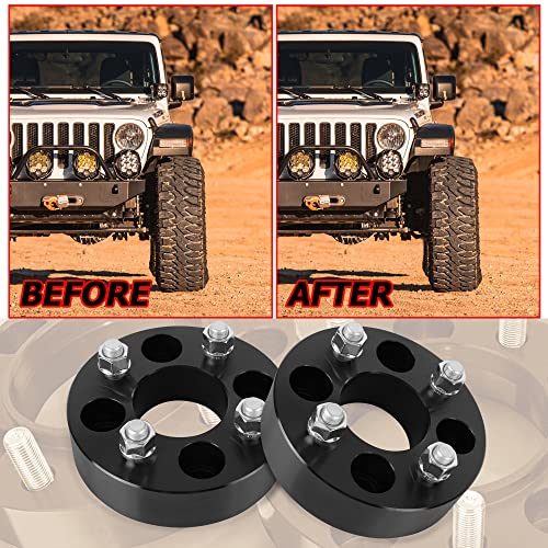 Richeer 4X4 Wheel Spacers For Ez Go Ezgo Club Car Golf Carts And Atv Vehicles, 4 Pcs 1.5 Inch 4X101.6Mm Wheel Spacers With 1/2 X20 Studs & 62Mmmm Center Bore #TOP5