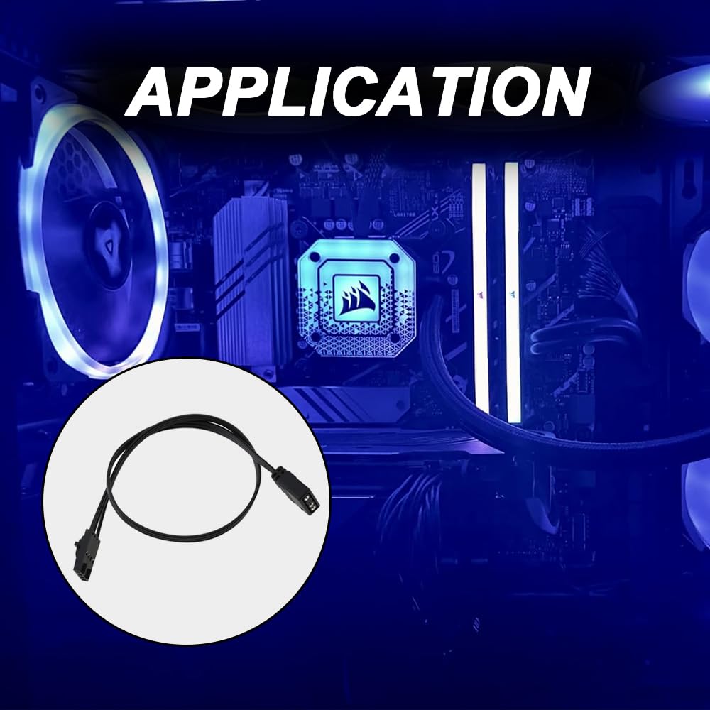 Câble adaptateur RGB 4 broches vers 3 broches pour Corsair RGB, ARGB 5V 3 broches, 10 cm, 3 pièces