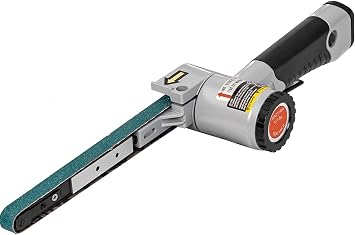 1/2" x 18" Air Belt Sander - Mini All Angle Handheld Sander with 3 Belts 36/40/60# Industrial Pneumatic Tool