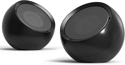 Miniatura 1 de XKX Altavoces de computadora para escritorio, altavoces de PC para laptop, pequeños altavoces externos alimentados por USB con sonido estéreo de