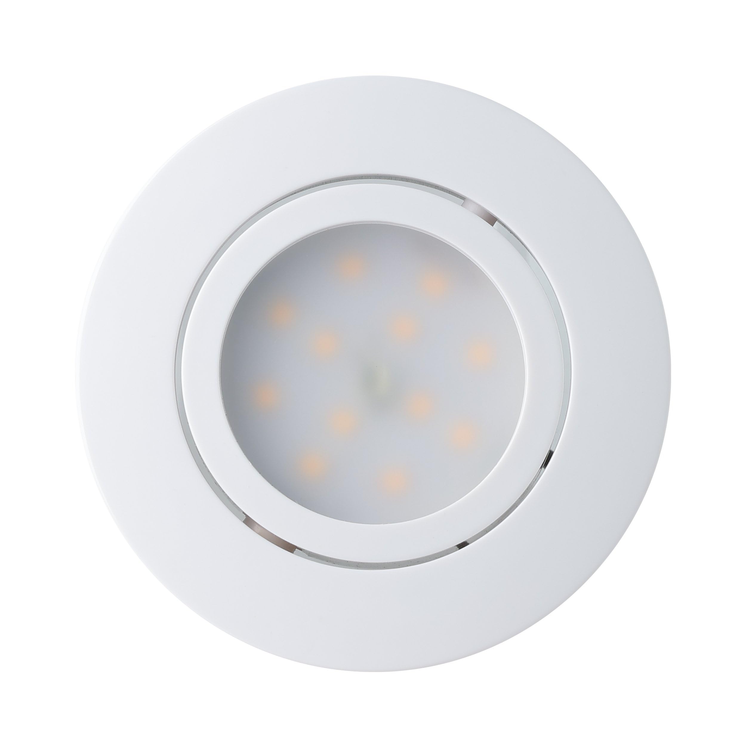 Eglo Lot de 3 spots LED encastrables Pineda, spots LED en plastique, 3