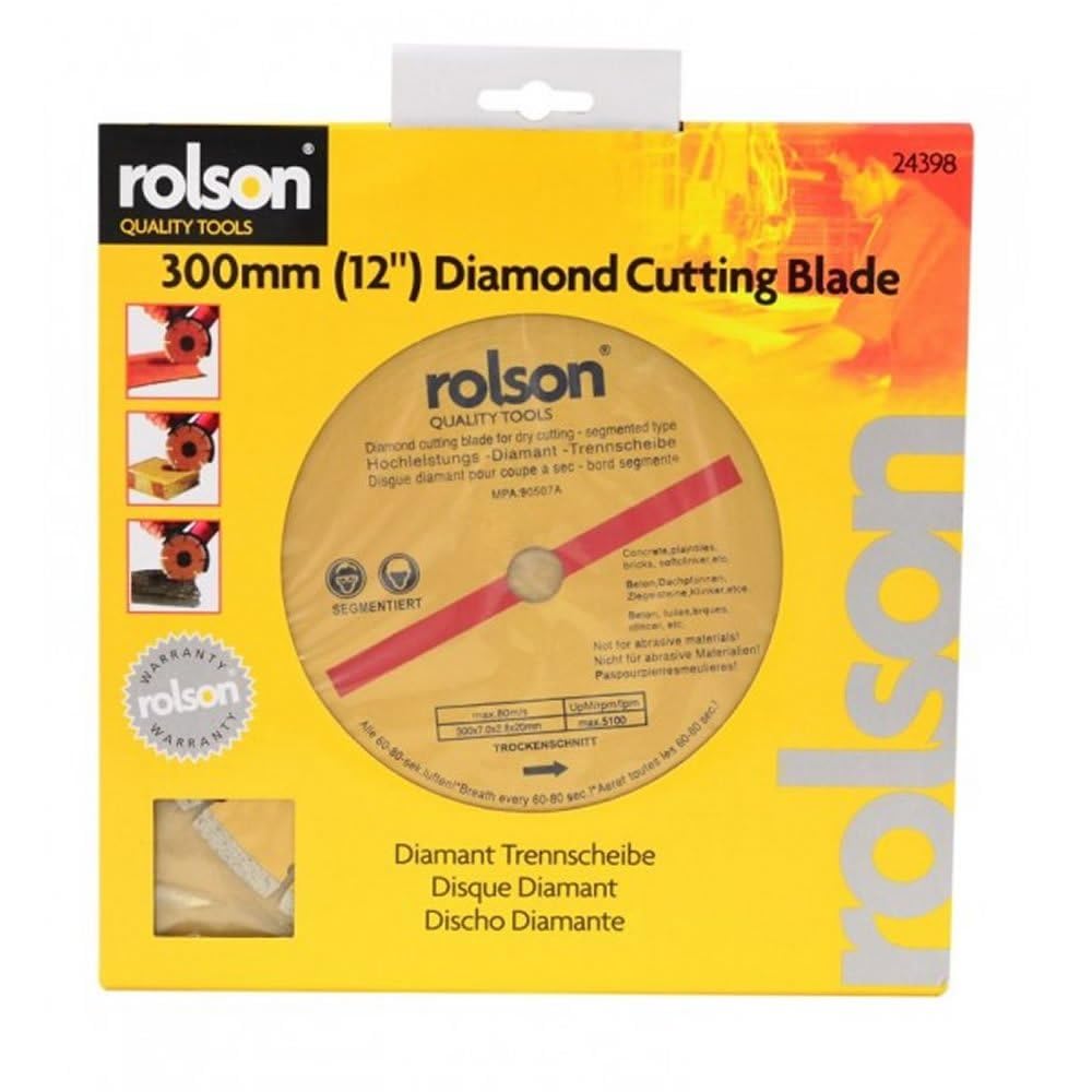 Rolson 24398 300 mm Diamond Tipped Segmented Blade