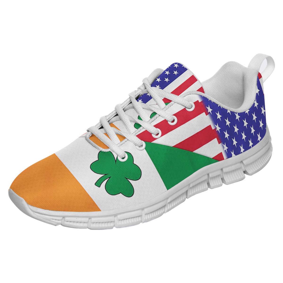 Irish American Flag Us Shoes for Women Men Tennis Shoes 3D Print Fashion Running Sneakers