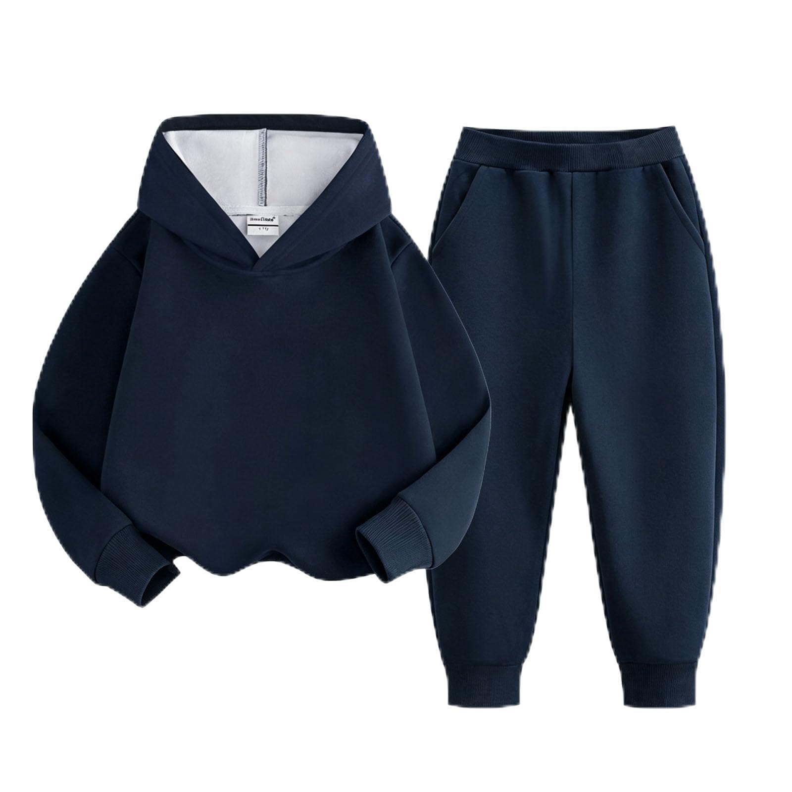 Conjunto de chándal con capucha de algodón para niñas